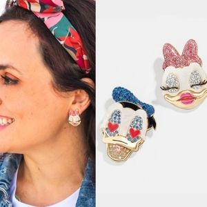 BaubleBar Donald and Daisy Duck Pavé Disney Earrings